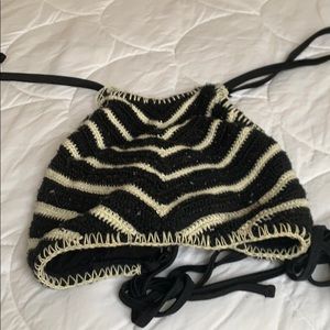 Cute black a white swim top.